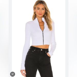 Cotton Citizen Ibiza White Turtleneck top